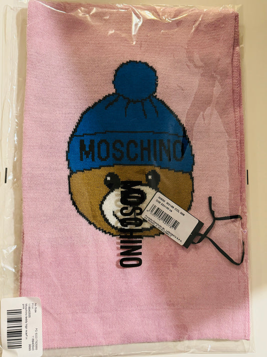 Moschino teddy logotipo šalikas rožinė