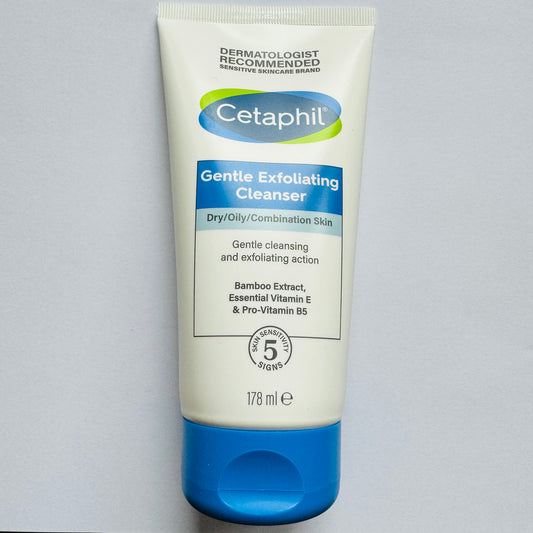 Cetaphil Gentle Exfoliating Cleanser yra lengvas šveičiamasis veido valiklis 178 ml